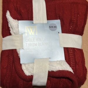 Women's Red Cable Knit Sweater